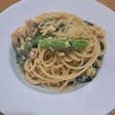 パスタクリームで作るほうれん草カルボ